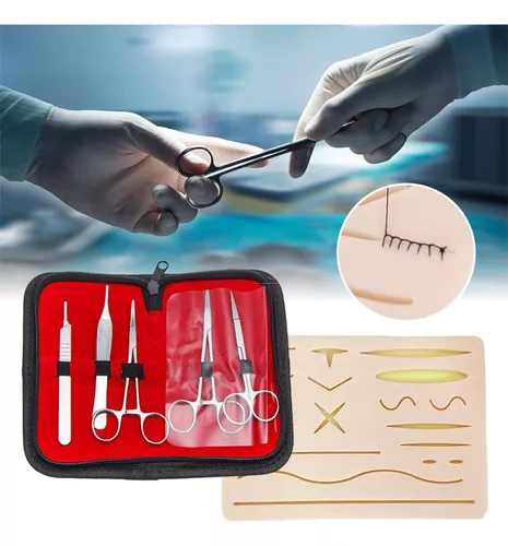 Kit de práctica de sutura para entrenamiento de estudiantes de medicina, 39  piezas, con hilos de sutura y agujas
