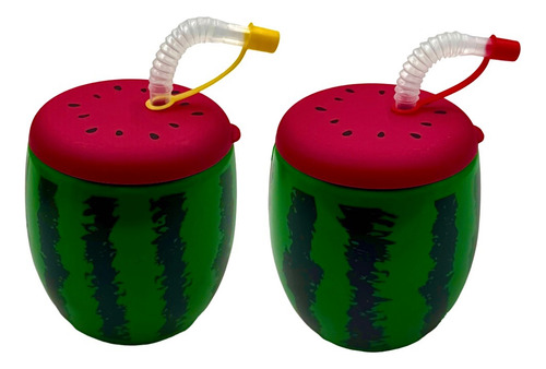 6 Cilindro Botella Vaso De Agua Sandía 900 Ml