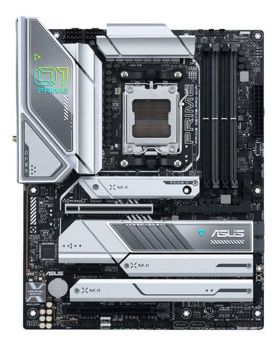 Placa Wi-Fi Asus Prime X670e-Pro, Ddr5, Am5 e cor prateada