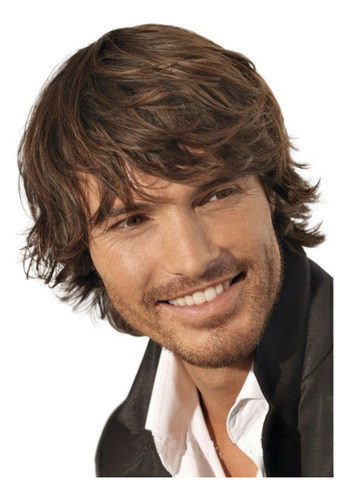 Cabello Corto Para Hombre Con Cabello Castaño Rizado Y Espon