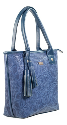 Imagen 2 de 6 de Bolso De Piel Cincelado Soraya Bolsa Dama Artesanal Env Full