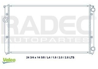 Radiador Volkswagen Derby 1999 1.8lts 14p Estandar