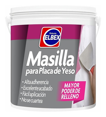 Masilla Para Placa De Yeso Elbex 6 Kg