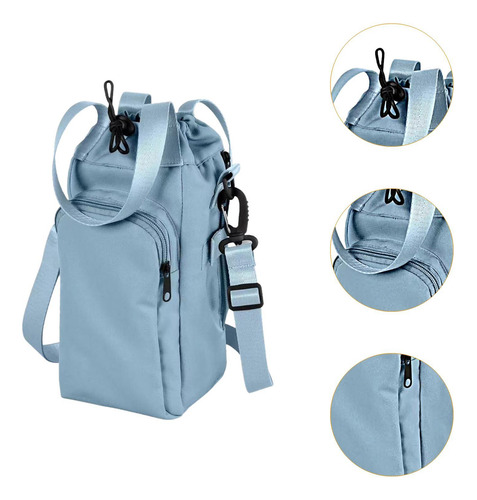 Bolsa De Cuerpo De Botella De Agua Portable Con Bolsas Azul
