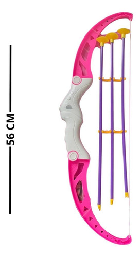 Arco E Flecha Brinquedo Mira Certa Com Luz - Zoop Toys Cor Rosa