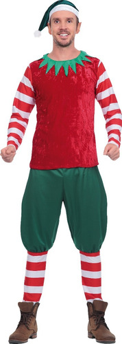 Disfraz De Elfo Para Adulto, Disfraces Navidad, Duende Red