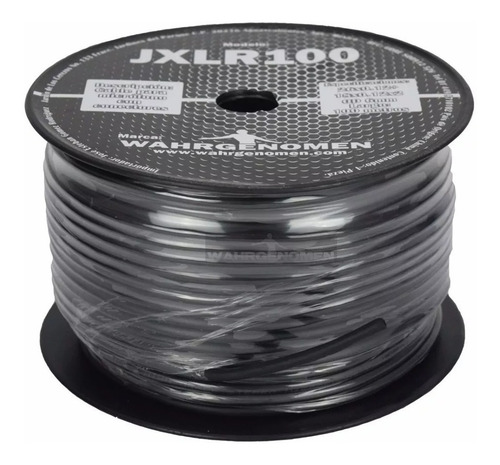 Imagen 1 de 2 de Rollo De Cable Para Microfono 100m 3 Hilos Blindado Malla