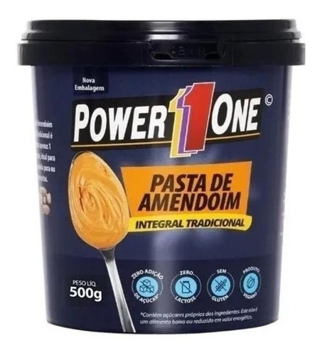 Pasta De Amendoim Tradicional Integral 500g Power 1 One