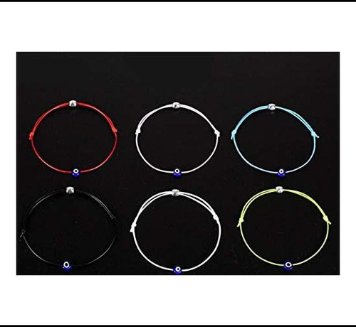 Huno Pulsera De Tobillo Con Mal De Ojo, Amuleto De La Ojo De Multicolor 8 Cm