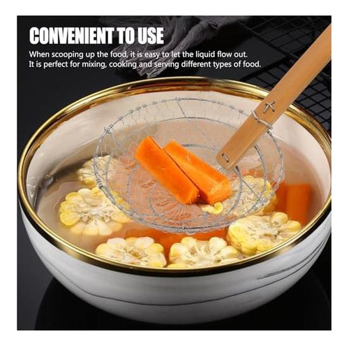 Colador De Acero Inoxidable Upkoch Con Mango, Tamiz De Malla