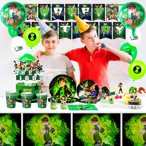 Juego de decoraciones InBoxxarty de fiesta de cumpleaños de Ben 10