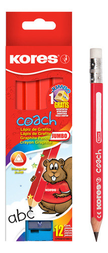 Lapiz Kores Entrenador Triangular Coach C/12