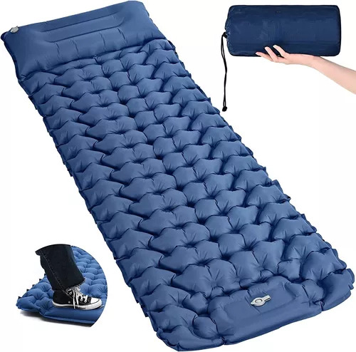Colchón Inflable Plegable Con Almohadas Para Viajar