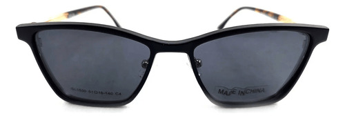 Armazón Lente Clip On 2en 1 Iman 1530 C4 Metal + Tr Small Negro/dorado