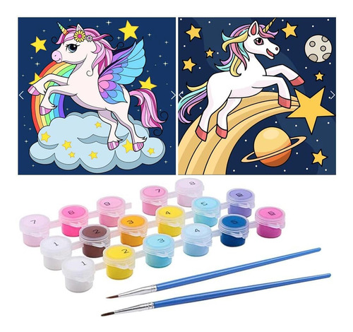 2 Pack Paint By Number Kits For Adults Kids Beginners F...
