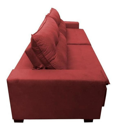 Sofá Retrátil E Reclinavel Oklahoma 2,62mts Vermelho Desenho do tecido