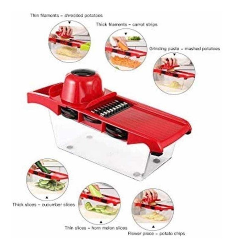 Mandolina Cortador De Verduras De Espesor Ajustable