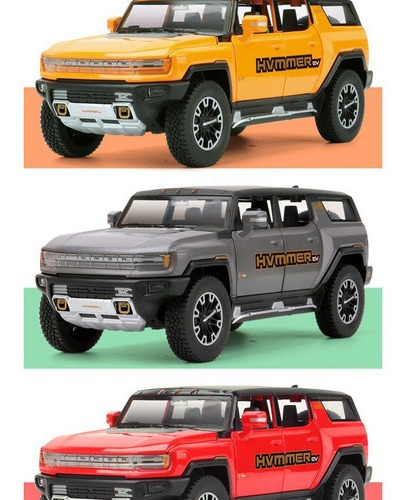 Carro De Coche Miniatura Black Mamba 1:24 Hummer Ev M [u]