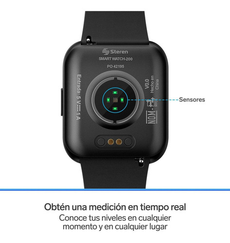 Smartwatch Steren Smart 200 Negro Bluetooth Pantalla Táctil