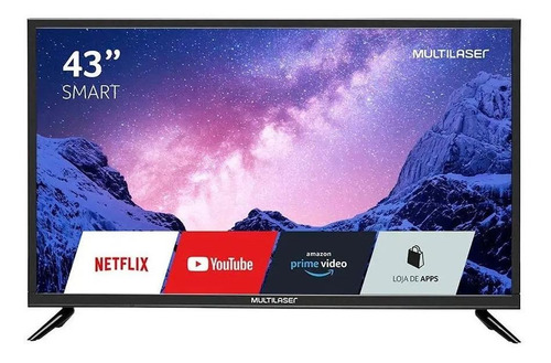 Imagem 1 de 5 de Smart TV Multilaser TL024 DLED Full HD 43" 100V/240V