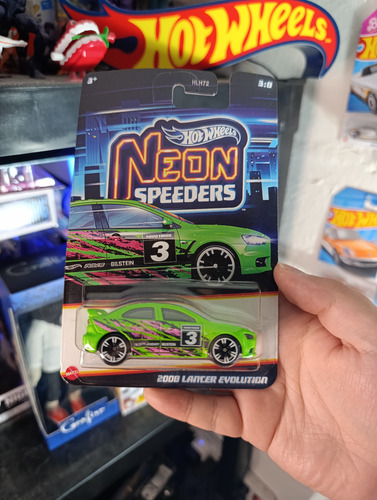 Hot Wheels Set De 3 Neon Speeders Camaro Lancer Toyota 2025 Negro