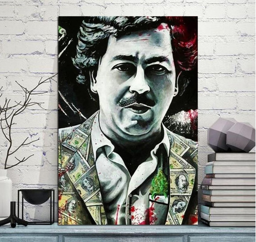 Vinilo Decorativo 60x90cm Pablo Escobar Dolar Pop Art Patron