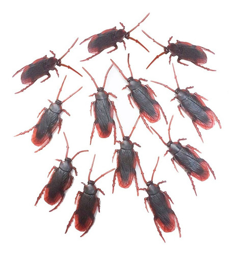 Cucarachas Pack X12 Insectos Bichos De Goma Bromas Y Chascos