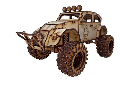 Rompecabezas 3d Madera Vw Sedán Monster Bug
