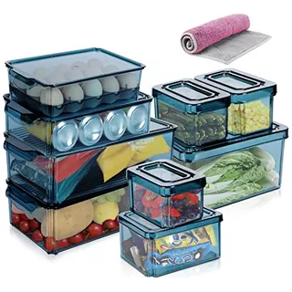 Znm Fridge Organizer, Set Of 9 Stackable Refrigerator O...