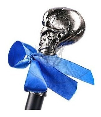 Imagen 2 de 4 de Baston Metalico Con Espada Oculta Estoque Skull Metalico