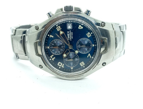 Reloj Timex Cuarzo Cronómetro Azulraro No Citizen Casio (Usado)