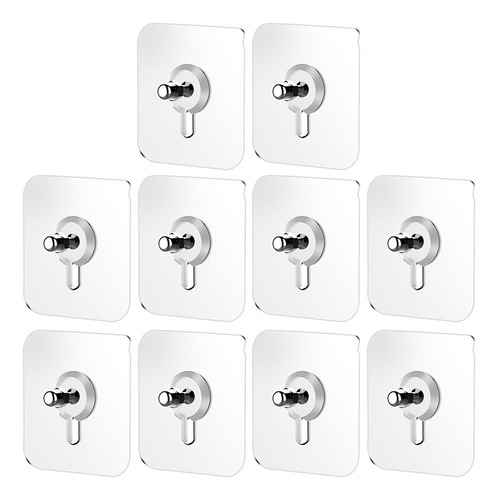 10 Tornillos Adhesivos Pegatinas Hogar Pared Ganchos Puerta