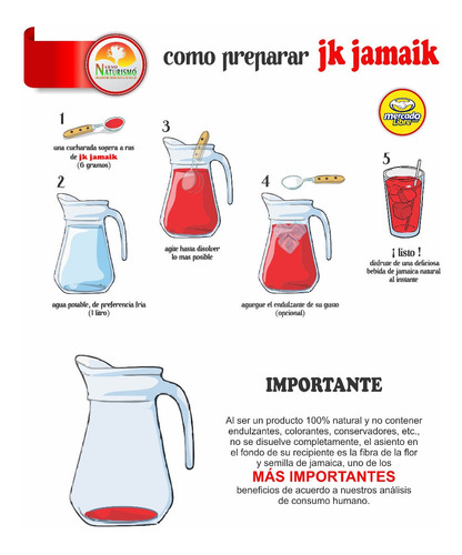 Jk Jamaik 27 Lts Flor De Jamaica Y Semilla Pulverizadas