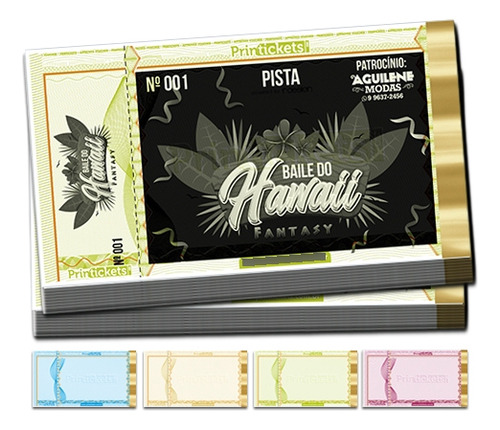 Ingresso De Segurança Personalizado Papel Moeda Pb 500 Un