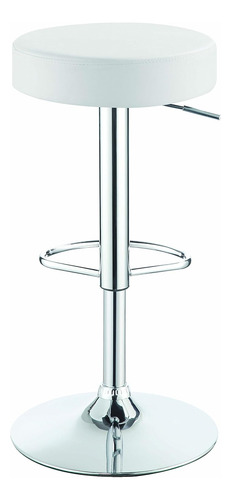 Taburete De Bar Ajustable Coaster Blanco 102550