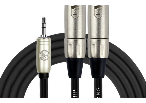 Imagen 2 de 2 de Extension Kirlin 3.5 Trs A 2 Xlr Macho 1 Metro Y-370prl-bk