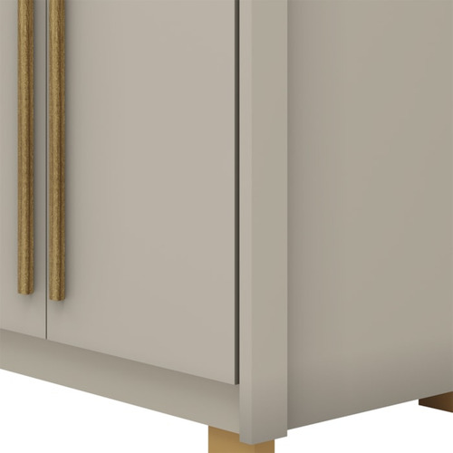 Guarda Roupa Casal 6 Portas 3 Gavetas Mdf 275 Cm Fend Vlr Milani 10095 Cinza