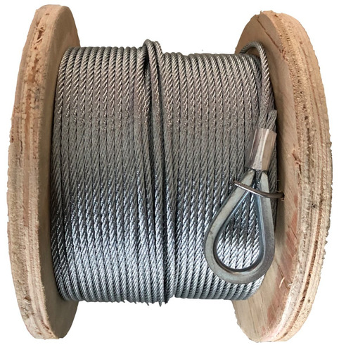 Cable De Acero Galvanizado De 1/8 De Grosor  7x7 Rollo 150 M
