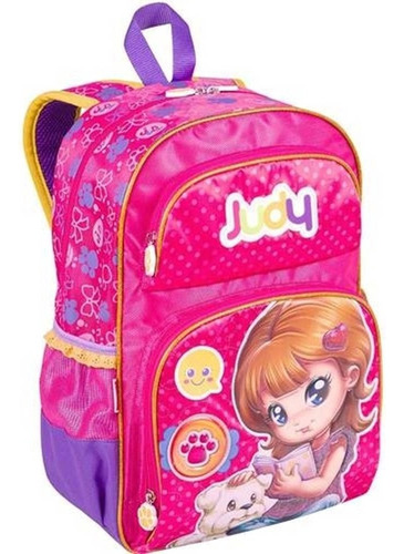 Mochila Infantil Escolar Costas Boneca Judy Meninas Grande Cor Rosa