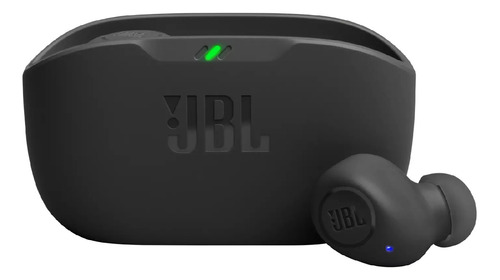 Fone de ouvido in-ear sem fio JBL TWS Wave Buds JBLWBUDSBLK preto com luz LED