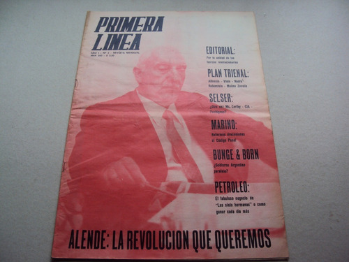 #x Revista Primera Linea N° 2 Oscar Alende Politica 1974