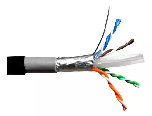 Cable Ethernet 20 Metros Exterior Blindado Cobre Red Cat 6