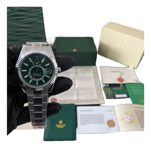 Compatible Con: Reloj Rolex Sky Dweller Automatico Verde Pla (Reacondicionado)