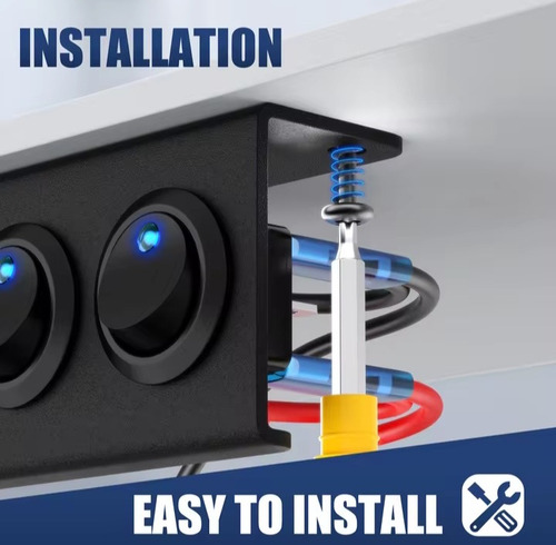 Panel Interruptores 6 Switch Encendido Universal Autos 12v