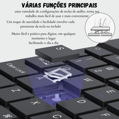 Kit Teclado + Mouse Universal Samsung S9 Fe 10.9 - Branco