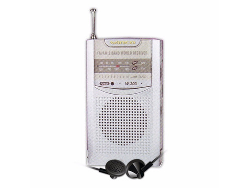 Radio Portatil Winco W203 Am Fm Clip Cinto + Auriculares