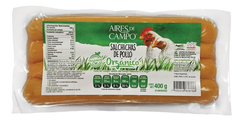 Salchichas Aires de Campo de Pollo Orgánico 400g