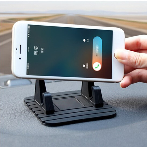 Soporte De Teléfono For Coche De Silicona Negra, 6 Piezas,