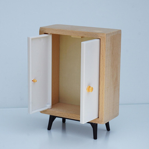 Armario De Casa De Muñecas A Escala 1:12, Mini Muebles De
