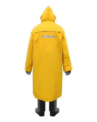 Capa De Agua Lluvia Pvc 100% Impermeable Amarilla Azul